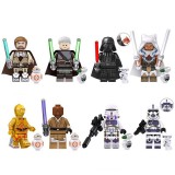 wholesale - 8Pcs Star Wars Obi-Wan Darth Vader Building Blocks Mini Figure Toys Set TV6101