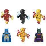 wholesale - 6Pcs Super Heroes The Flash Batman Building Blocks Mini Figures Assembly Bricks Toys Kids Gift G0132
