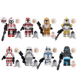 wholesale - 8Pcs Star Wars Clone Troopers Commander Fox Ganch Building Blocks Mini Action Figures Bricks Toys TV6108
