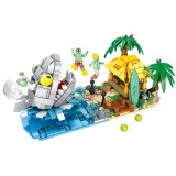 wholesale - Plants Vs Zombies Huge Waves Beach Building Blocks Mini Figures Bricks Toys 752Pcs Set JX90164