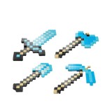 Wholesale - 4-In-1 Minecraft Diamond Sword Pickaxe Shovel Axe Building Blocks Assembly DIY Bricks Block Toys NO.733