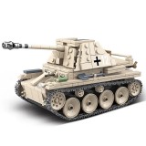 Wholesale - Military Tanks Series Building Blocks SD.KFZ.138 MARDER III AUSF.H Tank Playset with Mini Figures 608Pcs Set 100083