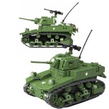 Wholesale - Military Tanks Series Building Blocks M3A1 Stuart Light Tank Playset with Mini Figures 601Pcs Set 100103