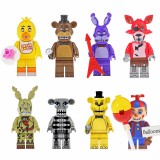 wholesale - 8Pcs Set Five Nights At Freddy's Minifigures Block Mini Figure Toys KF6071