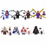 wholesale - 8Pcs Super Heroes Spider Man Deadpool Watchers Building Blocks Mini Figures Bricks Toys TV6204