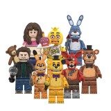 Wholesale - 8Pcs Five Nights At Freddy's Abby Mike Chica Building Blocks Mini Figures Set Minifigure Toys WM6170