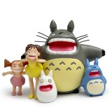 wholesale - 5Pcs Totoro May Satsuke Chuu Chibi Action Figures PVC Mini Figurines Decorations Toys 2.5-6cm Tall