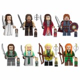 Wholesale - 8Pcs The Lord of the Rings Arwen Aragorn Elrond Building Blocks Mini Figures Set Kids Bricks Toys TV6403