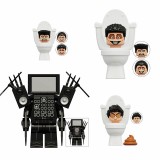 Wholesale - 4Pcs Skibidi Toilet Building Blocks Toilet-Man Titan TV Man Mini Action Figures DIY Bricks Kids Toys Set KDL821