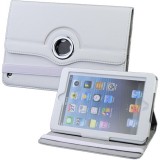 Wholesale - PU Leather 360°Rotation Stand Protection Cover Case for iPad Mini - White