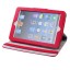 PU Leather 360°Rotation Stand Protection Cover Case for iPad Mini- Red