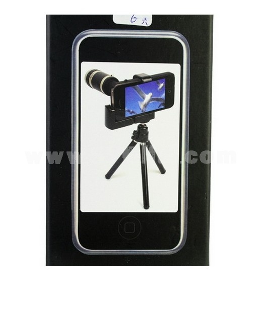 8X Zoom Telescope Magnification Camera Lens Kit + Tripod + Case for Apple iPhone 4 4S 4GS