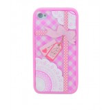 Wholesale - Decorative High-grade Paper Case for iPhone 4/4S-Pink