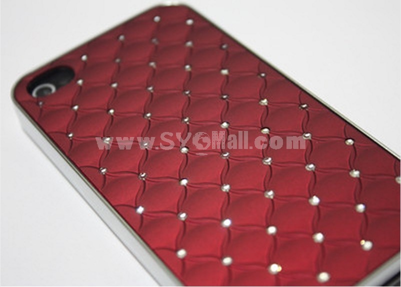 Red Luxury Rhinestone Crystal Cross Diamond For iPhone 4 4S
