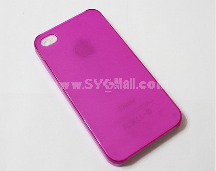 iPhone 4 4S Case Frosted Hot Pink Ultra Thin Snap-on Case