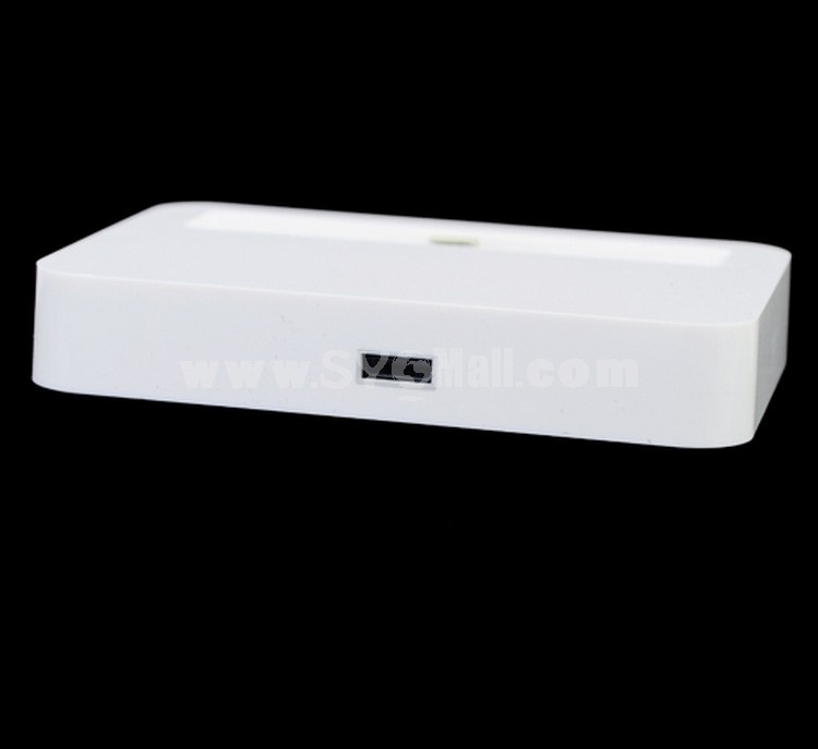 8-Pin Lightning Base Dock Charger for iPhone 5-White