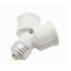 E27 Base Light Lamp Bulb Socket 1 to 2 Splitter Adapter