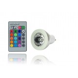 Wholesale - GU10 3W 16 Color RGB LED Light Bulb Lamp with Remote Control 220V