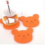 Wholesale - Lovely bear shaped felt cup coaster(5 Pics Set)