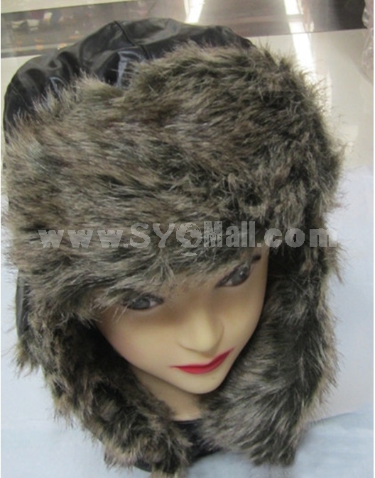Black Water-proof Ear Protection Cold-proof Wind Snow Hat