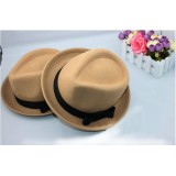 Wholesale - Elegant Wool Bow Bowler Hat (More Colors)