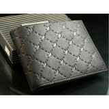 Wholesale - Solid Check Pattern Cow Leather Men Wallet