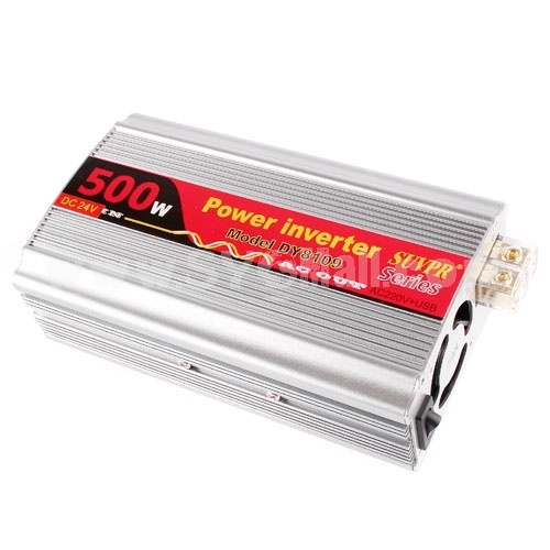 500W DC 24V to AC 220V Power Inverter and 5V USB Output
