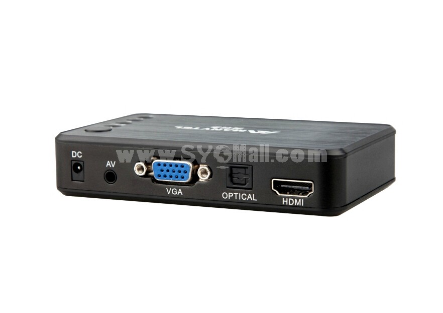 New 1080P Mini HD Media Player HDMI AV USB2.0 SD MMC MKV H.264 D3140A