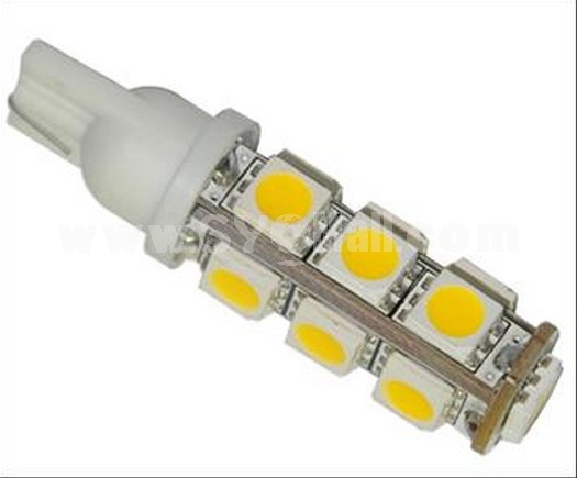 2 x T10 194 168 Car 5050-SMD 13 LED Parking Tail Warm White Lights Lamps Bulbs