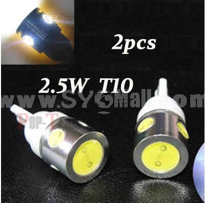 2PCS T10 W5W 4 SMD LED Car Wedge Light 2.5W High Power White Lamp Bulb 12V JW5