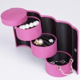 Wholesale - GUANYA Stylish Flannelette Cylinder Jewel Box (100-A8)