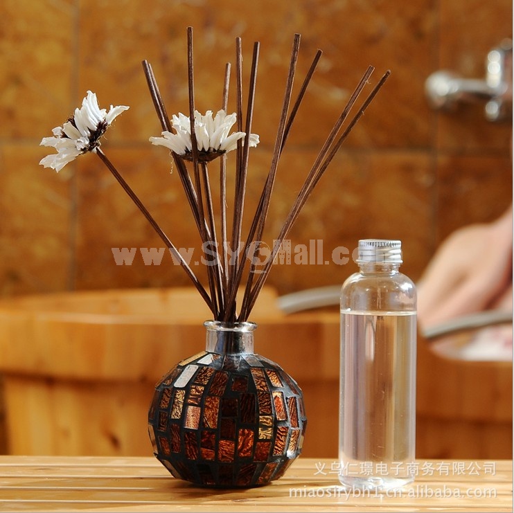 Home Air Freshener Aromatherapy Essential Oil and Extravagant Glass Bottle Set -2J304
