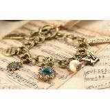 Wholesale - Vintage Palace Peach Heart Angel Wings Diamond Bracelet(TC60)
