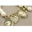 Vintage Pearl with Portait Pendants Alloy Bracelet (TB289)