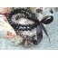 Hot Sale Stylish Beading Bracelet with Black Peach Heart & Bowknot Pendants (T093)  