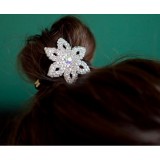 Wholesale - TF114 Women's Diamond Flower Hair Tie