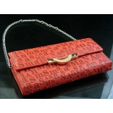 Wholesale - Elegant Solid Check Letter Printed Zipper Women Wallet/Evening Handbag