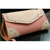 Wholesale - Trendy Rivet Long Wallet\ Clutch\Shoulder Bag