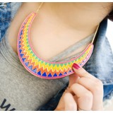 Wholesale - Vintage Triangle Texture Alloy Necklace (TF97)