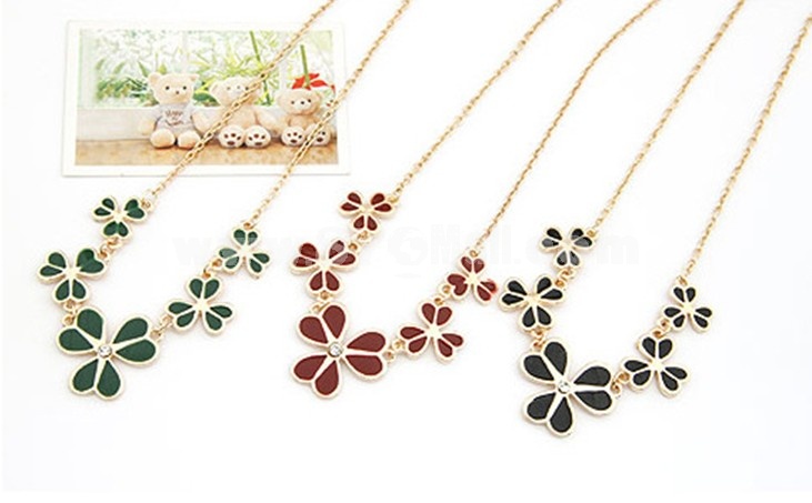 Sweet Clover Short Pattern Necklace(TB310)