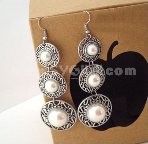 Vintage Natural Style Hollow Alloy Earring