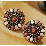 Wholesale - Korea Lovely Vintage Exquisite Diamonds Flora Earring