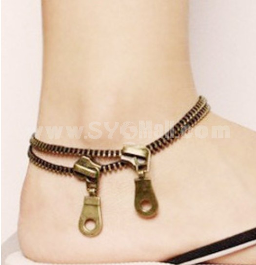 TK031 Two-tiered Vintage Style Anklets