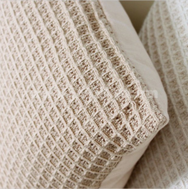 Senhot Waffle Weave Cotton Decorative Pillow Cover