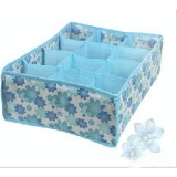 Wholesale - Flora Print Non-woven 12 Girds Folding Underwear Storage Box
