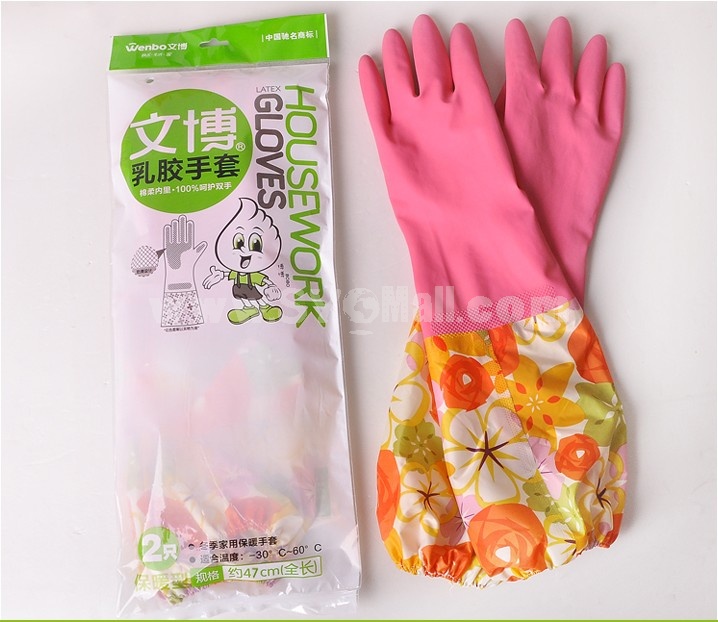 WENBO Stretched Latex Flocking Gloves