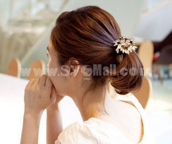 women's Pearl Flower Hair Tie