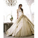 Wholesale - MTF Crystal Palace Embroidery Diamonds Princess Wedding Dress H786