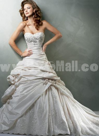 MTF Strapless Luxurious Sweep/Brush  Train Wedding Dress ASD005