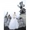 MTF V-neck Elegant A-line Train Wedding Dress with Sleeves S1293